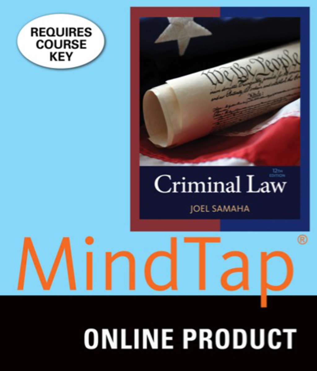 MindTap Criminal Justice for Samaha's Criminal Law, 12th Edition, [Instant Access], 1 term (6 months) 12th Edition â€“ PDF/EPUB Version Downloadable